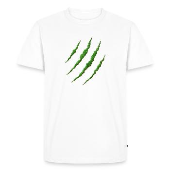 GROAHHH Nature Claw / Griffes - T-shirt Premium bio Homme - blanc - Devant - Nico (187cm)