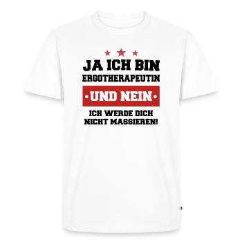 Occupational Therapist Ergo Profession Therapy Massage Funny - Men's Premium Organic T-Shirt - white - Front - Nico (187cm)