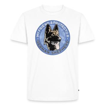German shepherd, friend - Men's Premium Organic T-Shirt - white - Front - Nico (187cm)