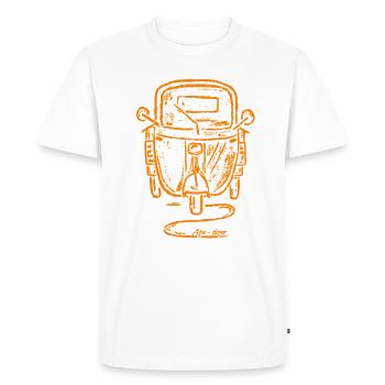 APE sans boite vieux jaune APE-tizer - T-shirt Premium bio Homme - blanc - Devant - Nico (187cm)