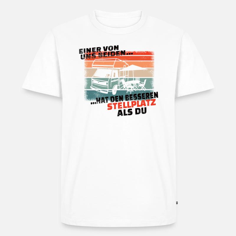 Camper Geschenkidee Camping - Männer Premium Bio T-Shirt - Weiß
