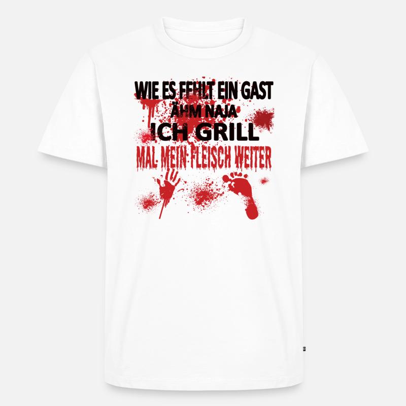 Grillen und Camper Geschenkidee - Männer Premium Bio T-Shirt - Weiß
