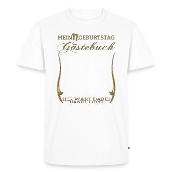 17th Birthday Girl & Boy Guestbook - Men's Premium Organic T-Shirt - white - Front - Nico (187cm)