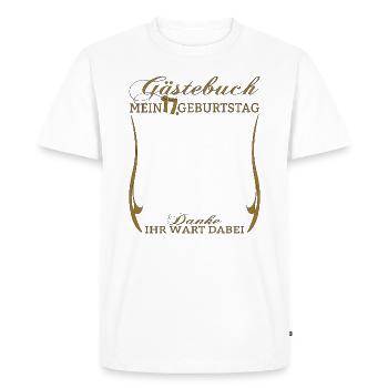 17th Birthday Girl & Boy Guestbook - Men's Premium Organic T-Shirt - white - Front - Nico (187cm)