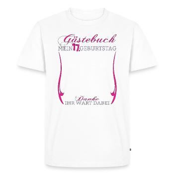 17th Birthday Girl & Boy Guestbook - Men's Premium Organic T-Shirt - white - Front - Nico (187cm)