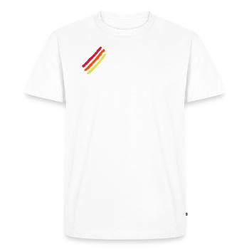Couleurs Stripe Design / Drapeau vectoriel - T-shirt Premium bio Homme - blanc - Devant - Nico (187cm)