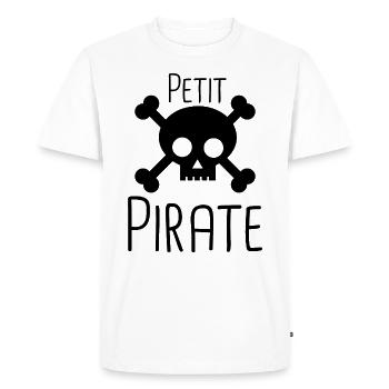 petit pirate - T-shirt Premium bio Homme - blanc - Devant - Nico (187cm)