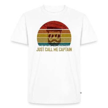 Call me captain! - Men's Premium Organic T-Shirt - white - Front - Nico (187cm)