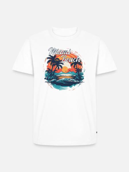 Miami Beach - Männer Premium Bio T-Shirt -