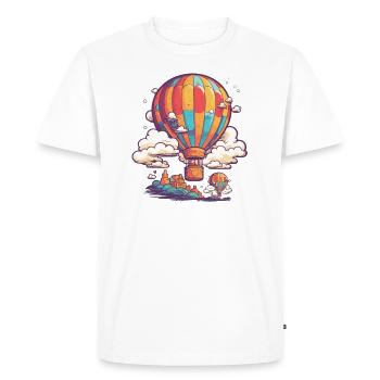 Ballonfahrer - Männer Premium Bio T-Shirt - Weiß - Vorne - Nico (187cm)