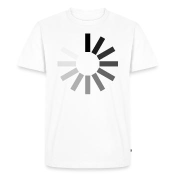 Please wait for the charging symbol - Men's Premium Organic T-Shirt - white - Front - Nico (187cm)
