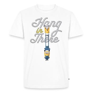 Les Minions Carl Et Phil Hang In There - T-shirt Premium bio Homme - blanc - Devant - Nico (187cm)