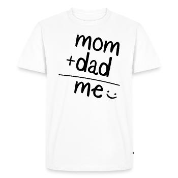 mom + dad = me - Men's Premium Organic T-Shirt - white - Front - Nico (187cm)