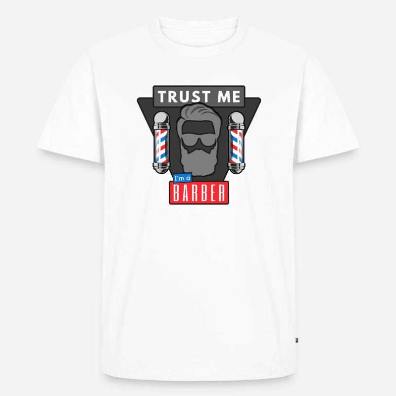 Trust me I´m a Barber - Männer Premium Bio T-Shirt - Weiß
