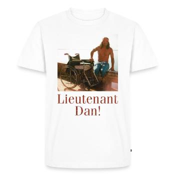 Forrest Gump Lieutenant Dan! - Men's Premium Organic T-Shirt - white - Front - Nico (187cm)