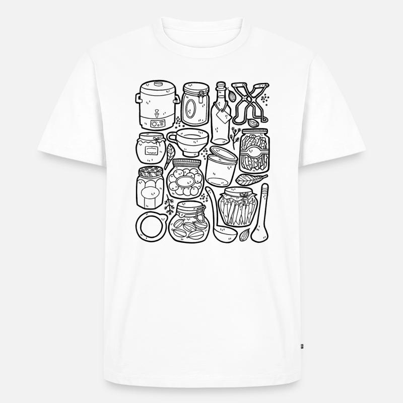 Einmachen, Einkochen, Fermentieren - Männer Premium Bio T-Shirt - Weiß