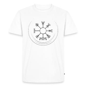 Vegvisir - T-shirt Premium bio Homme - blanc - Devant - Nico (187cm)