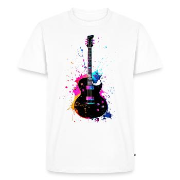 Guitare Rock Musique - T-shirt Premium bio Homme - blanc - Devant - Nico (187cm)