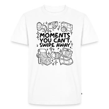 Moments You Can't Swipe Away – Analogue Photography - Men's Premium Organic T-Shirt - white - Front - Nico (187cm)
