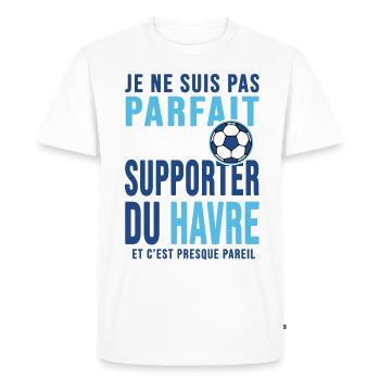 supporter foot le havre humour football du havre - T-shirt Premium bio Homme - blanc - Devant - Nico (187cm)