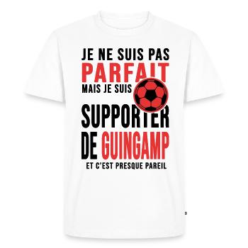 supporter foot Guingamp club humour football - T-shirt Premium bio Homme - blanc - Devant - Nico (187cm)