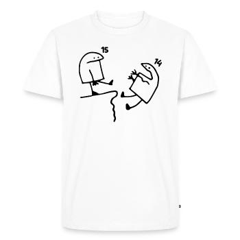 15 ans Idée Cadeau Humour Anniversaire 15 ans - T-shirt Premium bio Homme - blanc - Devant - Nico (187cm)