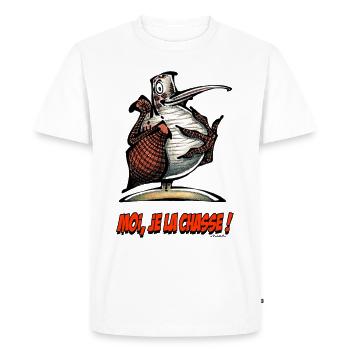 Woodcock, Me I Hunt! - Men's Premium Organic T-Shirt - white - Front - Nico (187cm)