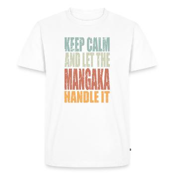 Keep Calm Mangaka Saying Mangaka Gift - Men's Premium Organic T-Shirt - white - Front - Nico (187cm)