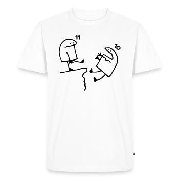 11 ans Idée Cadeau Humour Anniversaire 11 ans - T-shirt Premium bio Homme - blanc - Devant - Nico (187cm)