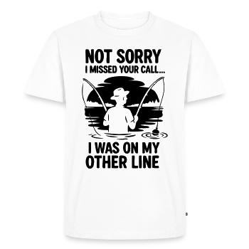 Fishing Fishing Fishing Fishing Fishing - Men's Premium Organic T-Shirt - white - Front - Nico (187cm)
