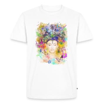 Natur Spirituell Farbenfroh Yoga Shirt für Frauen - T-shirt Premium bio Homme - blanc - Devant - Nico (187cm)