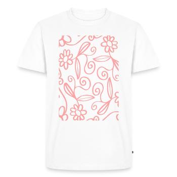 flowers - Men's Premium Organic T-Shirt - white - Front - Nico (187cm)