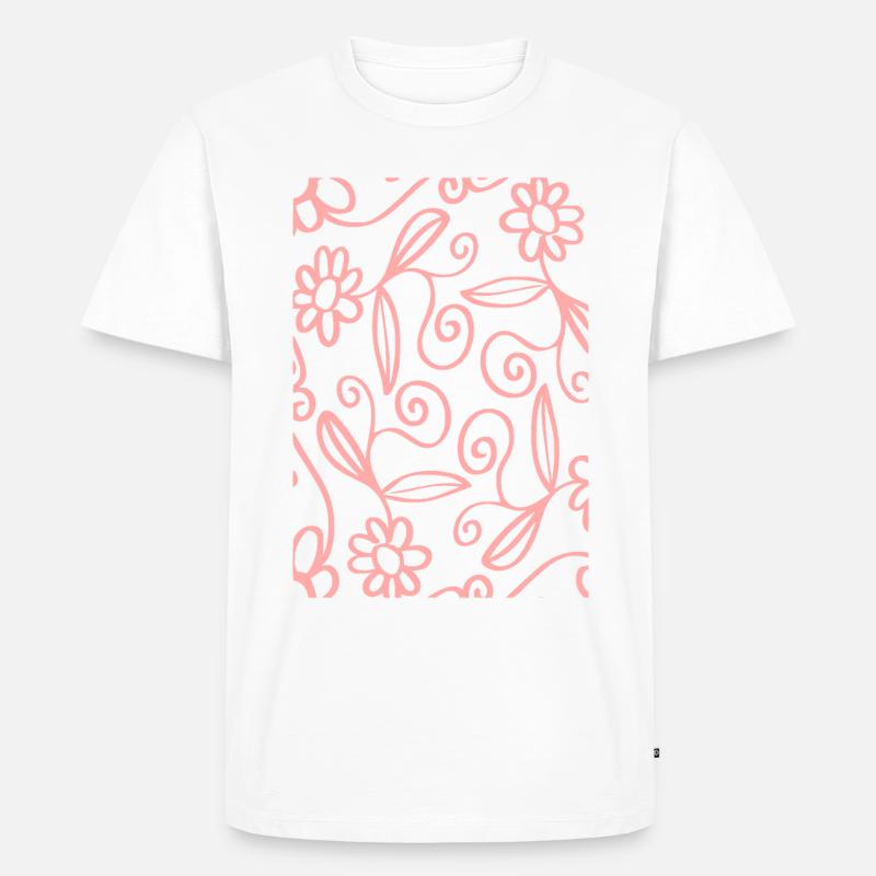 Blumen - Männer Premium Bio T-Shirt - Weiß