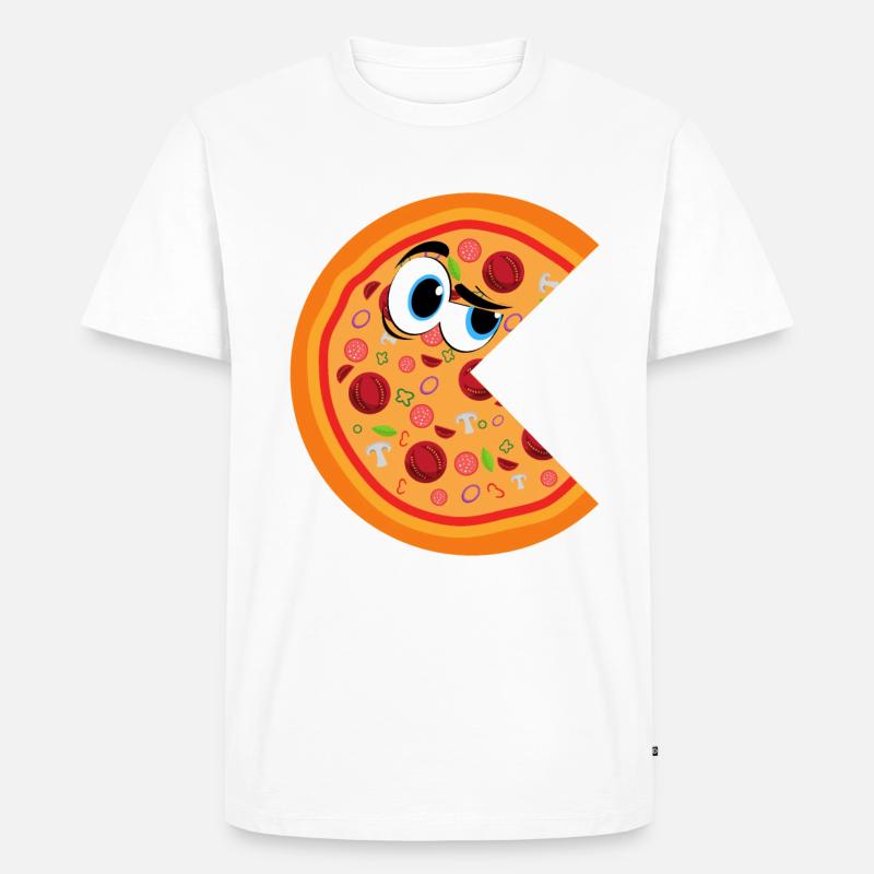 Pizza for couples - Männer Premium Bio T-Shirt - Weiß