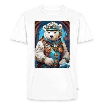 Ours de glace steampunk 1.2 - T-shirt Premium bio Homme - blanc - Devant - Nico (187cm)