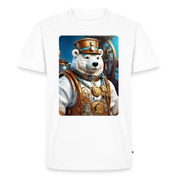 Ours de glace steampunk 1.12 - T-shirt Premium bio Homme - blanc - Devant - Nico (187cm)