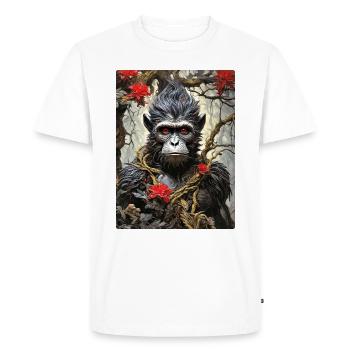 Singe Plantes Effrayantes 1.2 - T-shirt Premium bio Homme - blanc - Devant - Nico (187cm)