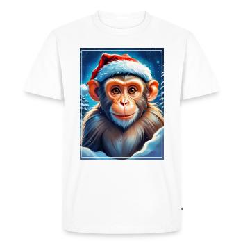Winter Landscape Monkey 1.17 - Men's Premium Organic T-Shirt - white - Front - Nico (187cm)