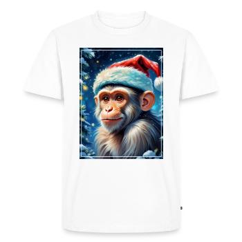 Winter Landscape Monkey 1.16 - Men's Premium Organic T-Shirt - white - Front - Nico (187cm)