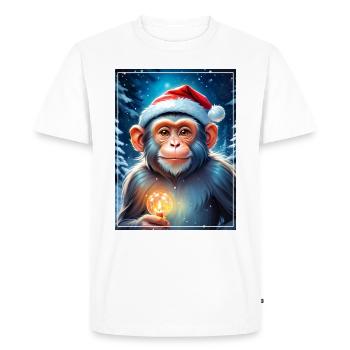 Winter Landscape Monkey 1.13 - Men's Premium Organic T-Shirt - white - Front - Nico (187cm)