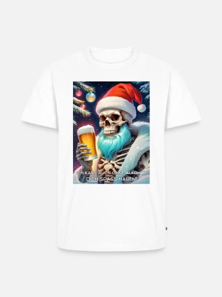 Weihnachten Skull Bier 2.9 - Männer Premium Bio T-Shirt - Weiß
