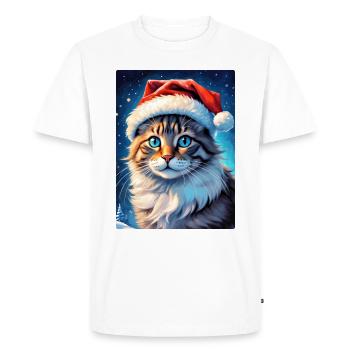 Paysage d’hiver Cat 3.3 - T-shirt Premium bio Homme - blanc - Devant - Nico (187cm)