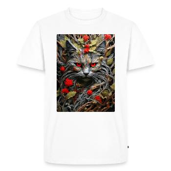Spooky Plants Cat 1.3 - Men's Premium Organic T-Shirt - white - Front - Nico (187cm)