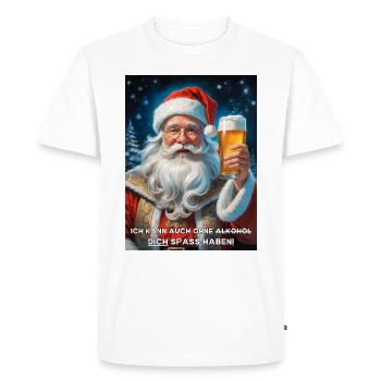 Bière du Père Noël de Noël 1.8 - T-shirt Premium bio Homme - blanc - Devant - Nico (187cm)