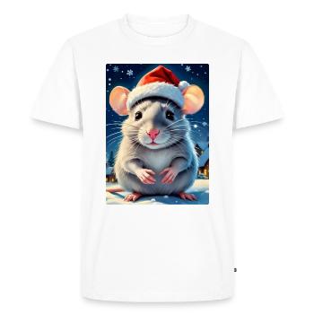 Winter Landscape Rat 1.5 - Men's Premium Organic T-Shirt - white - Front - Nico (187cm)