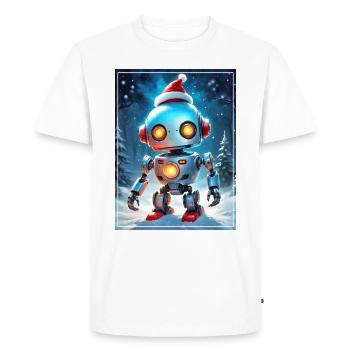 Robot Paysage d’Hiver 1.7 - T-shirt Premium bio Homme - blanc - Devant - Nico (187cm)