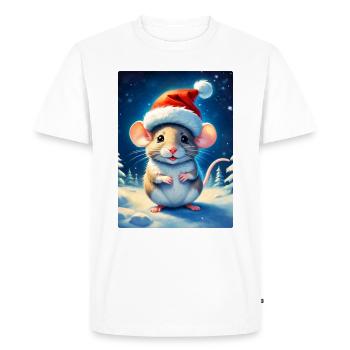 Winter Landscape Mouse 1.1 - Men's Premium Organic T-Shirt - white - Front - Nico (187cm)