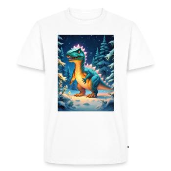 Winter Landscape Dino 3.3 - Men's Premium Organic T-Shirt - white - Front - Nico (187cm)