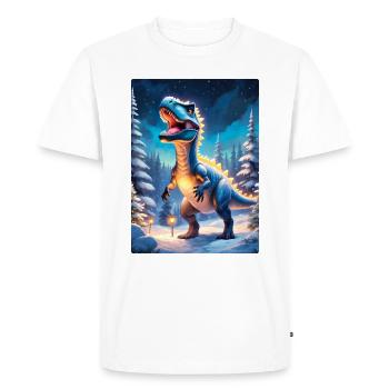 Winter Landscape Dino 3.1 - Men's Premium Organic T-Shirt - white - Front - Nico (187cm)