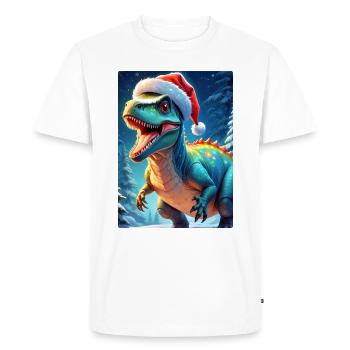 Winter Landscape Dino 2.1 - Men's Premium Organic T-Shirt - white - Front - Nico (187cm)